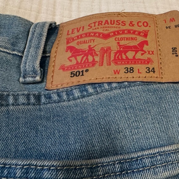 Levi's Other - Levi's Men's 501 Faded Blue Jeans 38x34